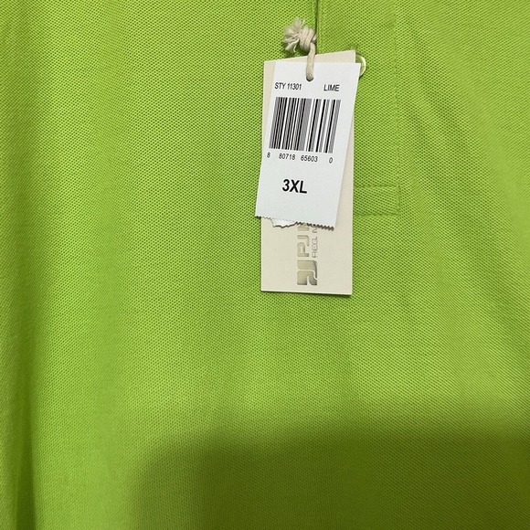 PJ Mark Mens 3XL Lime Green Short Sleeve Polo Shirt Cotton New With Tags - Picture 10 of 11